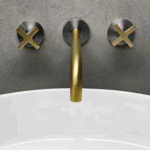 Elegance 3 Hole Basin Wall Mixer